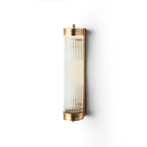 Pooky - Long Roddy ip44 Wall Light - Brass with Glass Rods