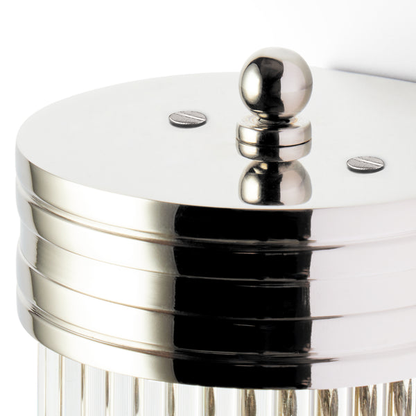 Pooky - Long roddy ip44 Wall Light - Nickel and Glass