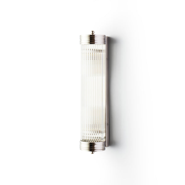 Pooky - Long roddy ip44 Wall Light - Nickel and Glass
