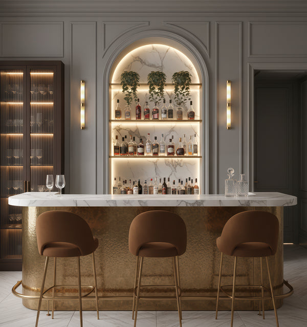 Pooky - Rodtastic ip44 Wall Light - Brass and Frosted Glass