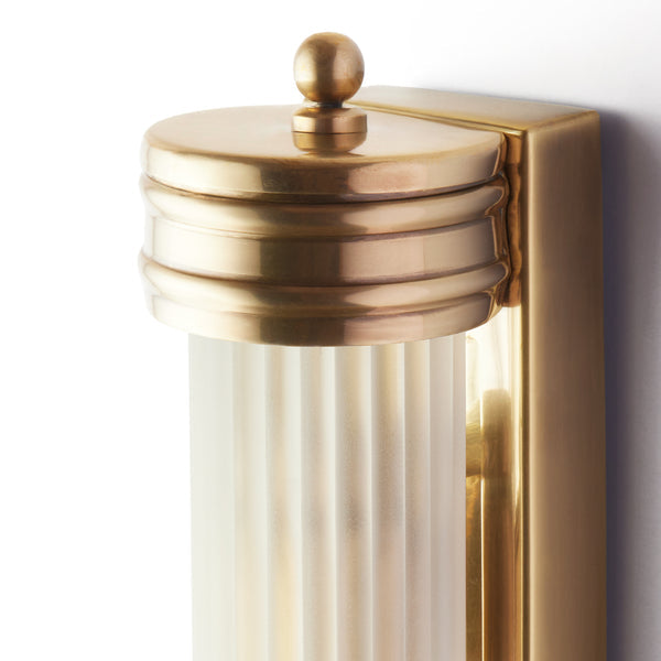 Pooky - Rodtastic ip44 Wall Light - Brass and Frosted Glass