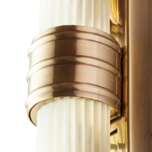 Pooky - Rodtastic ip44 Wall Light - Brass and Frosted Glass