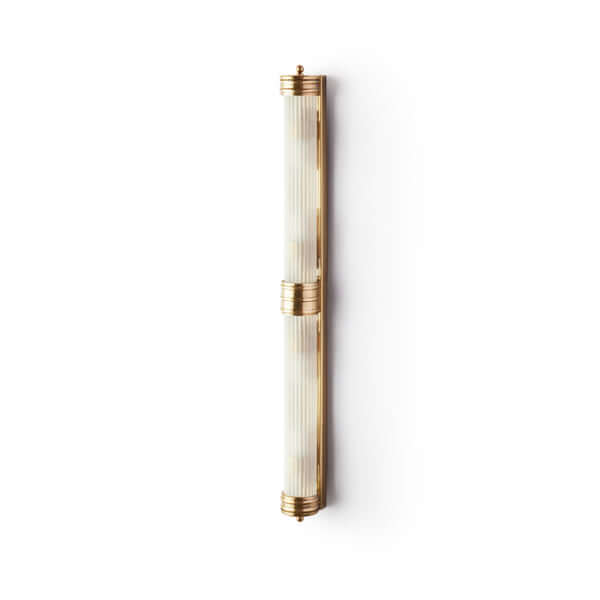Pooky - Rodtastic ip44 Wall Light - Brass and Frosted Glass mounted on a wall showcasing elegant design.