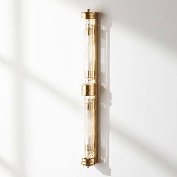 Pooky - Rodtastic ip44 Wall Light - Brass with Glass Rods