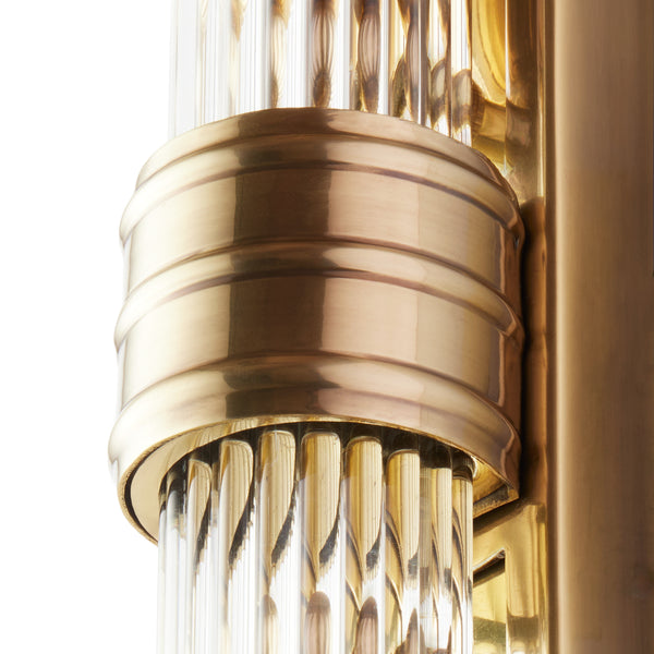 Pooky - Rodtastic ip44 Wall Light - Brass with Glass Rods