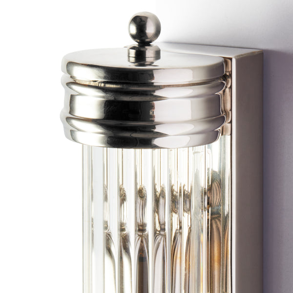 Pooky - Rodtastic ip44 Wall Light - Nickel and Glass