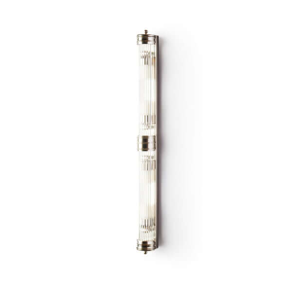Pooky - Rodtastic ip44 Wall Light - Nickel and Glass featuring a sleek design with brass and glass materials.
