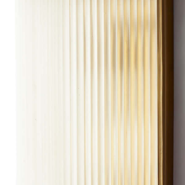 Pooky - Rectangular Roddy ip44 Rated Wall Light - Brass and Frosted Glass close-up of glass detail