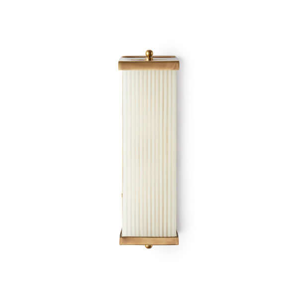 Pooky - Rectangular Roddy ip44 Rated Wall Light - Brass and Frosted Glass
