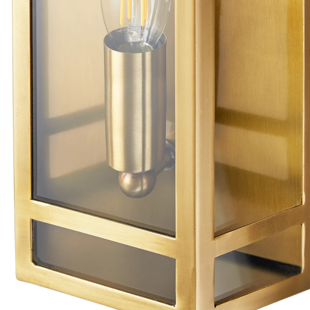 Pooky Rothesay IP44 Outdoor Wall Light in Brass