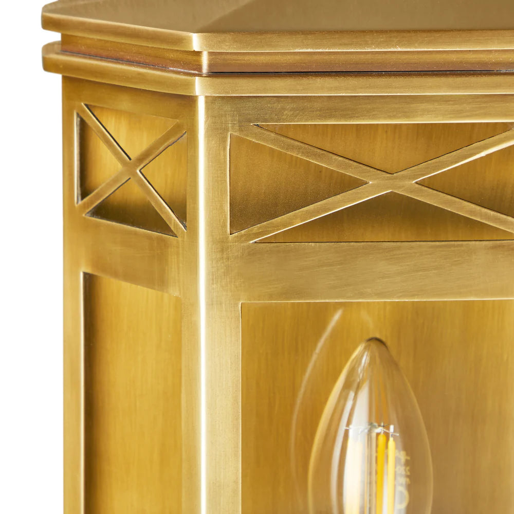 Pooky Rothesay IP44 Outdoor Wall Light in Brass