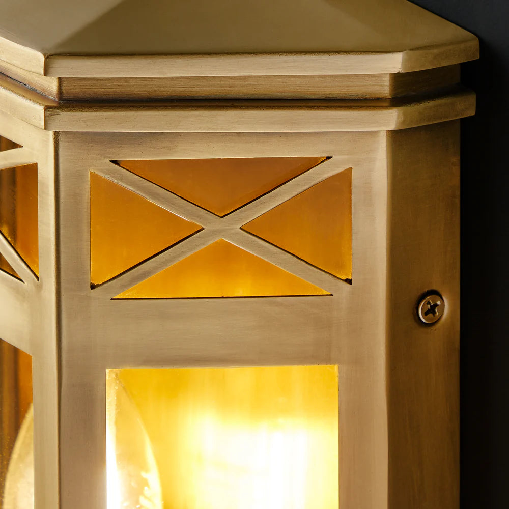 Pooky Rothesay IP44 Outdoor Wall Light in Brass