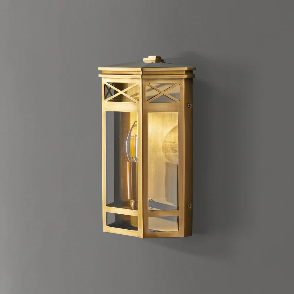 Pooky Rothesay IP44 Outdoor Wall Light in Brass