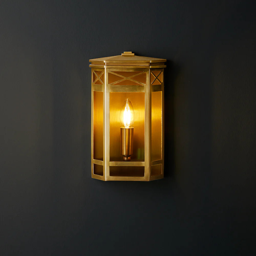 Pooky Rothesay IP44 Outdoor Wall Light in Brass