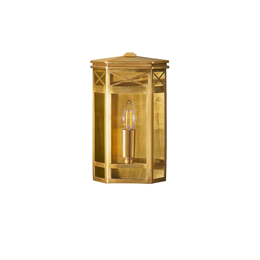Pooky Rothesay IP44 Outdoor Wall Light in Brass