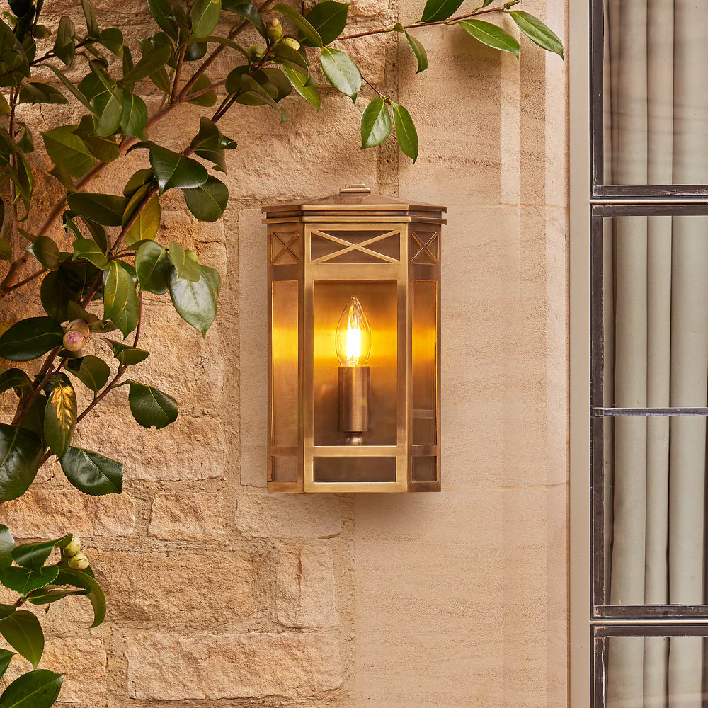 Pooky Rothesay IP44 Outdoor Wall Light in Brass