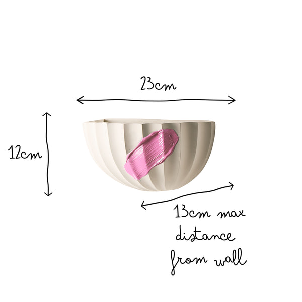 Pooky - Smaller Ruckle Wall Light - Paintable Finish