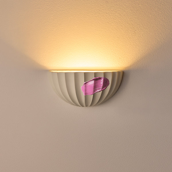 Pooky - Smaller Ruckle Wall Light - Paintable Finish