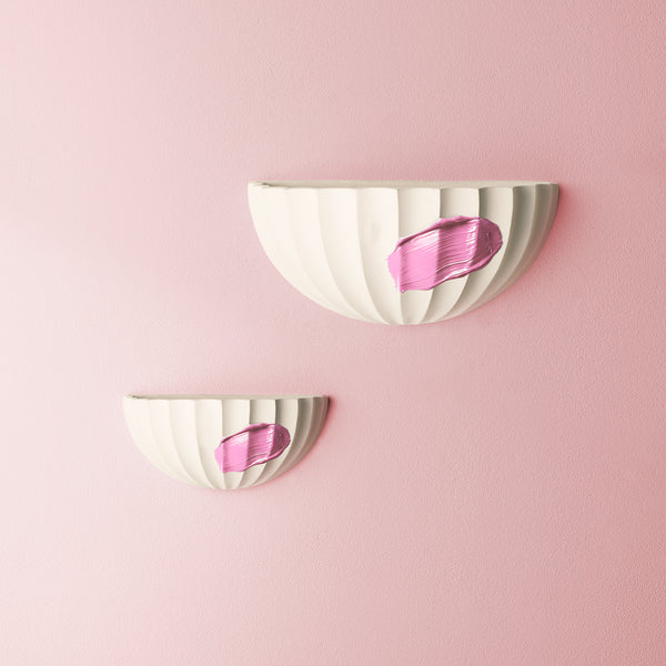 Pooky - Smaller Ruckle Wall Light - Paintable Finish