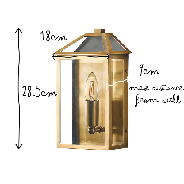 Pooky - Salcombe Ip44 Exterior Wall Light - Antique Brass
