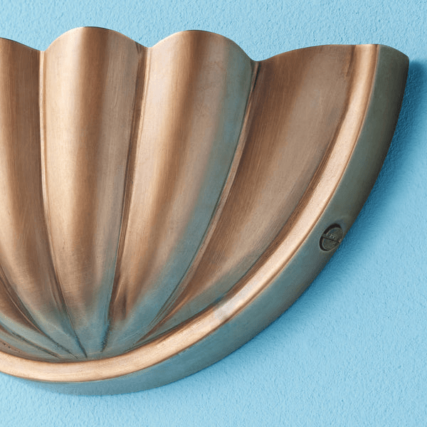 Pooky - St Jacques Wall Light - Smaller - Brass design featuring a scallop shell shape in polished cast brass.