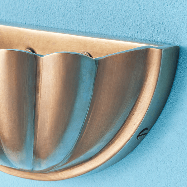 Pooky - St Jacques Wall Light - Smaller - Brass wall sconce in cast brass with scallop shell design.