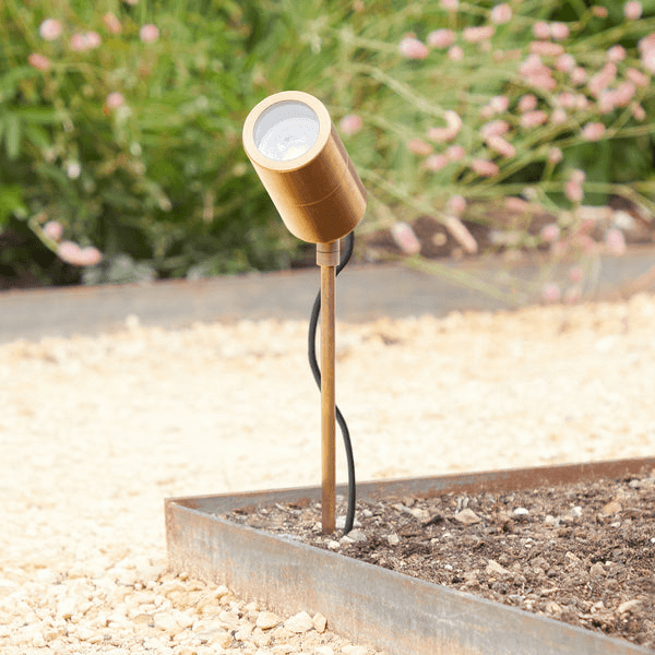 Pooky - Spikey Ip65 Long Body Spike Light - Brass