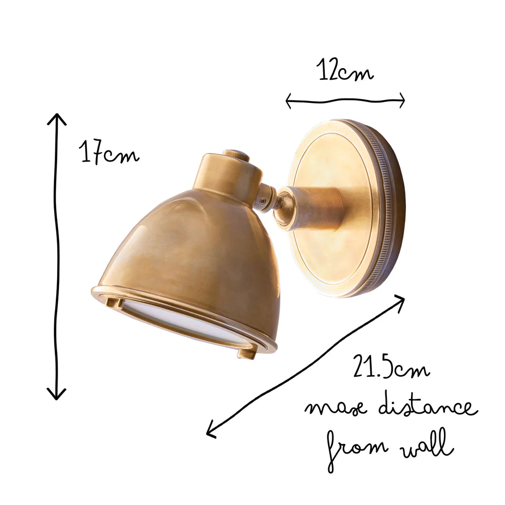 Pooky Schmorg IP54 Outdoor Wall Light in Brass
