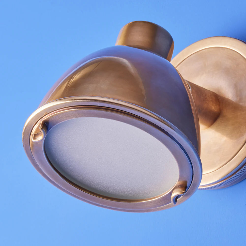 Pooky Schmorg IP54 Outdoor Wall Light in Brass
