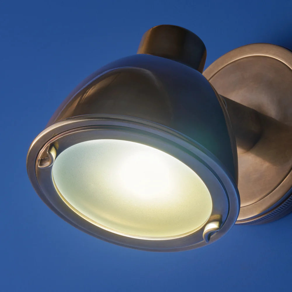 Pooky Schmorg IP54 Outdoor Wall Light in Brass