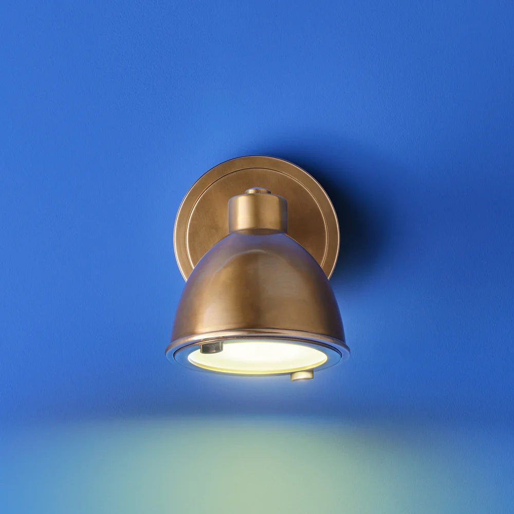 Pooky Schmorg IP54 Outdoor Wall Light in Brass