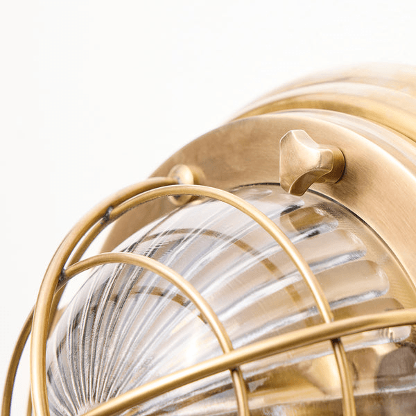 Pooky - Saturina Ip54 Flush Light - Outdoor - Brass and Glass