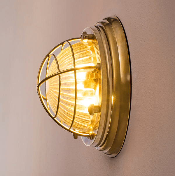 Pooky - Saturina Ip54 Flush Light - Outdoor - Brass and Glass
