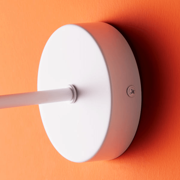 Pooky - Sway Wall Light - White close-up of wall mount, showcasing stylish design and white finish.
