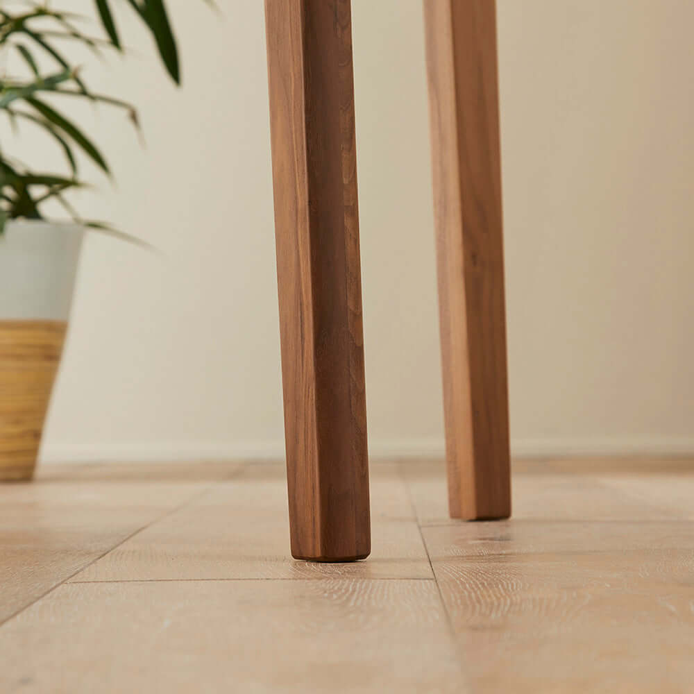 Elegant tapered legs of the Fishe & Lilly Wright Walnut Desk and Dressing Table.