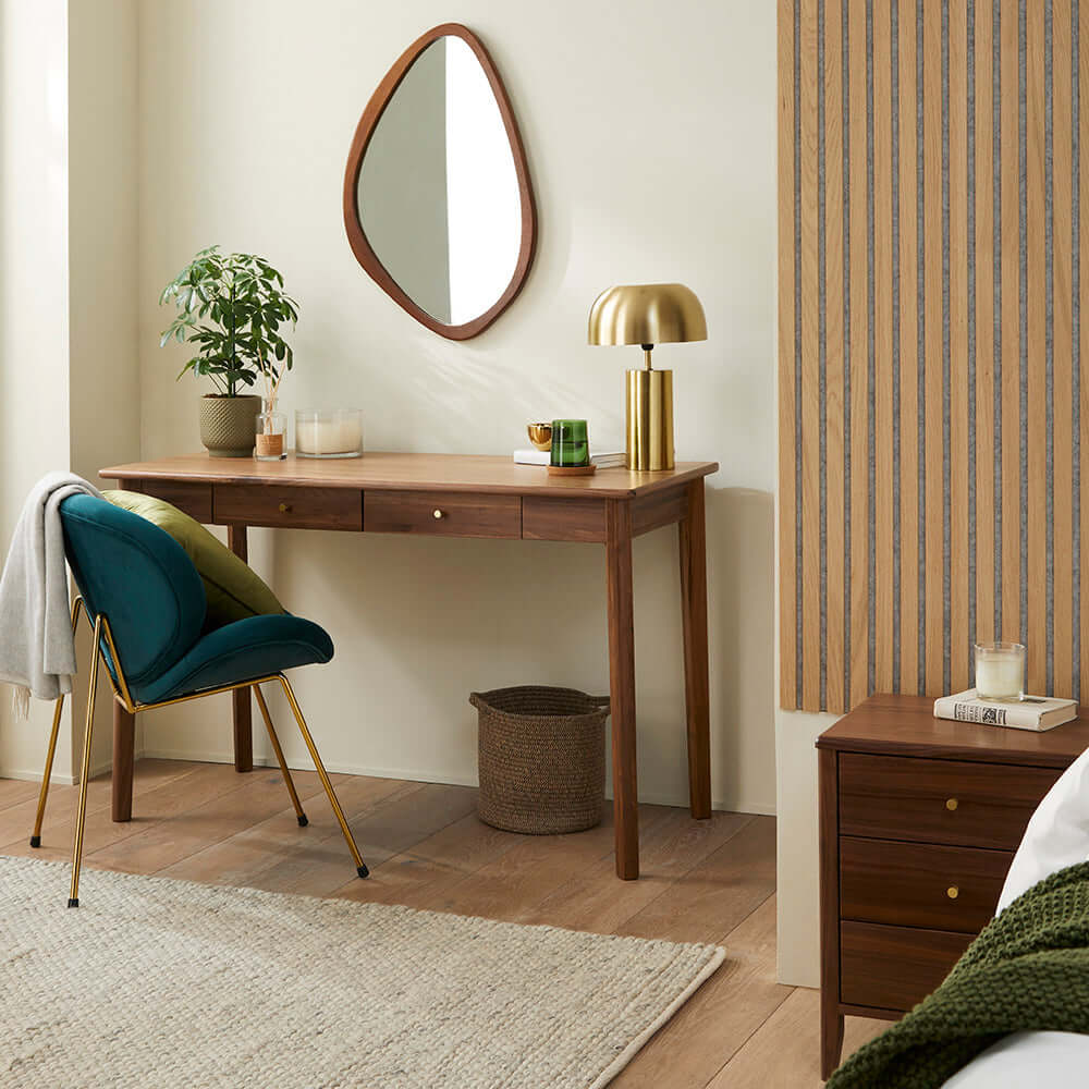 Fishe & Lilly Wright Walnut Desk and Dressing Table