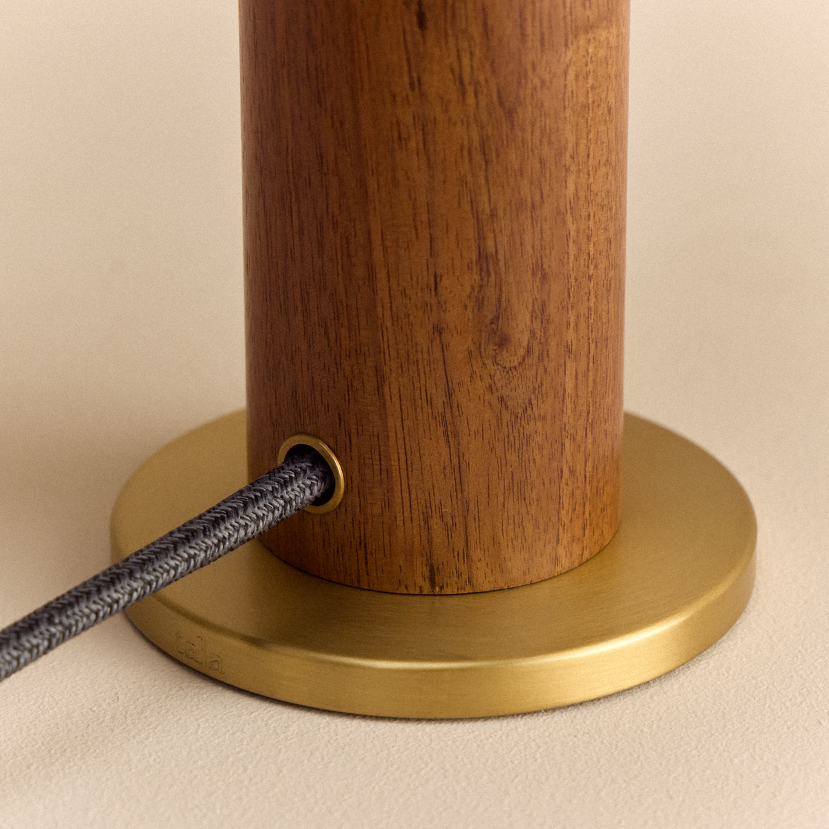 Tala Knuckle Table Lamp in Walnut + Oval