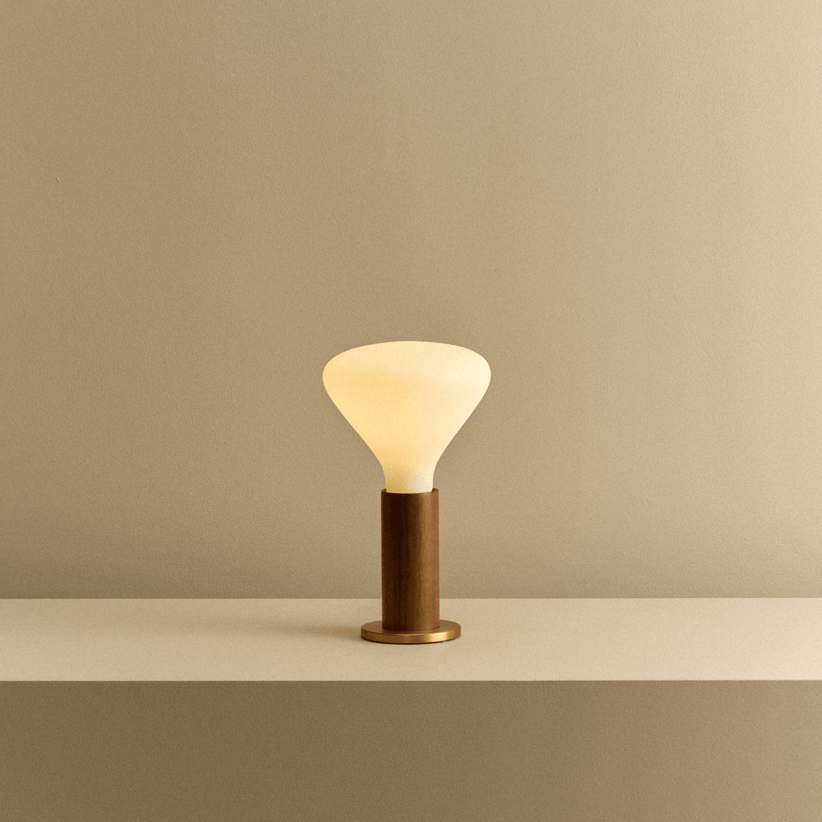 Tala Knuckle Table Lamp in Walnut + Noma