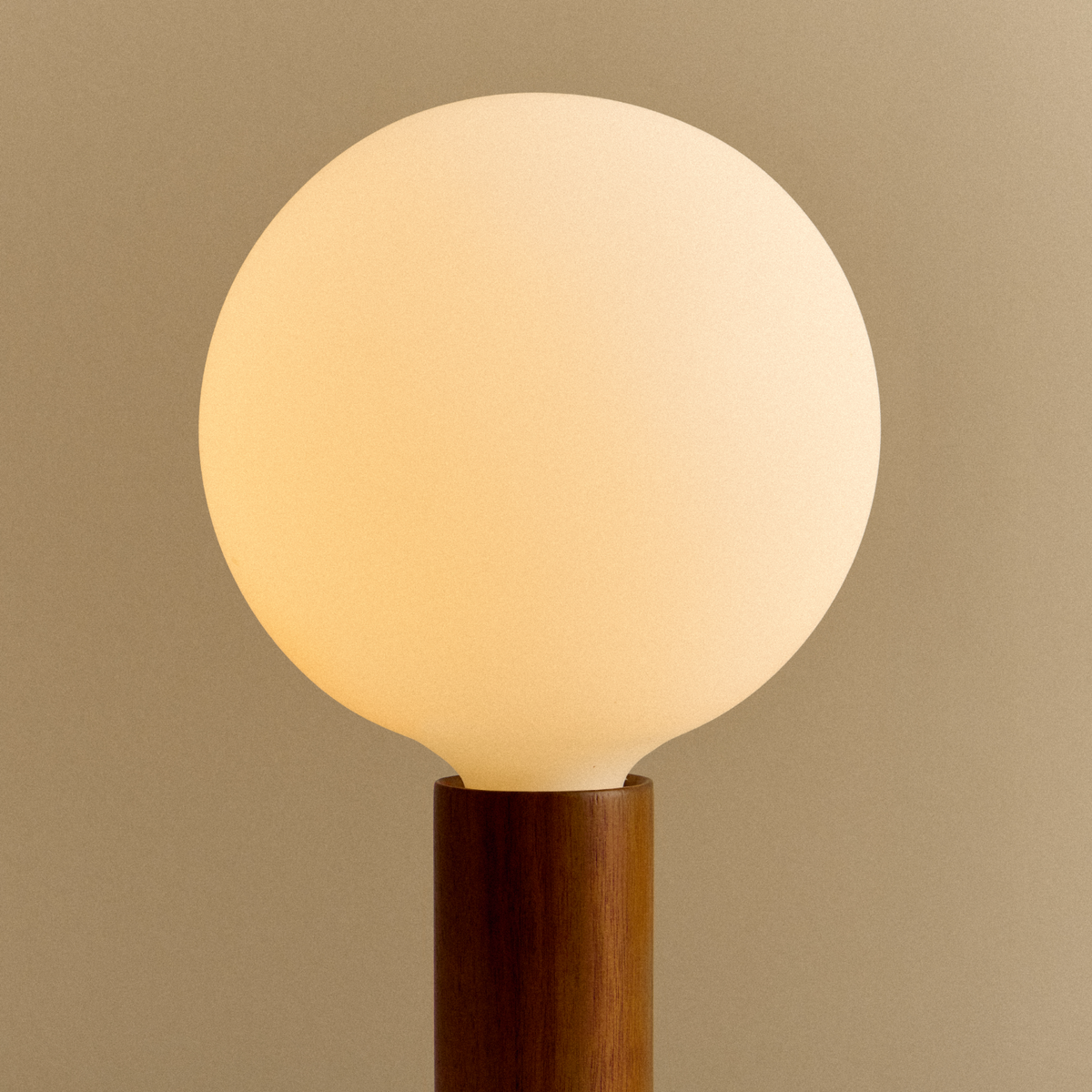 Tala Knuckle Table Lamp in Walnut + Sphere IV