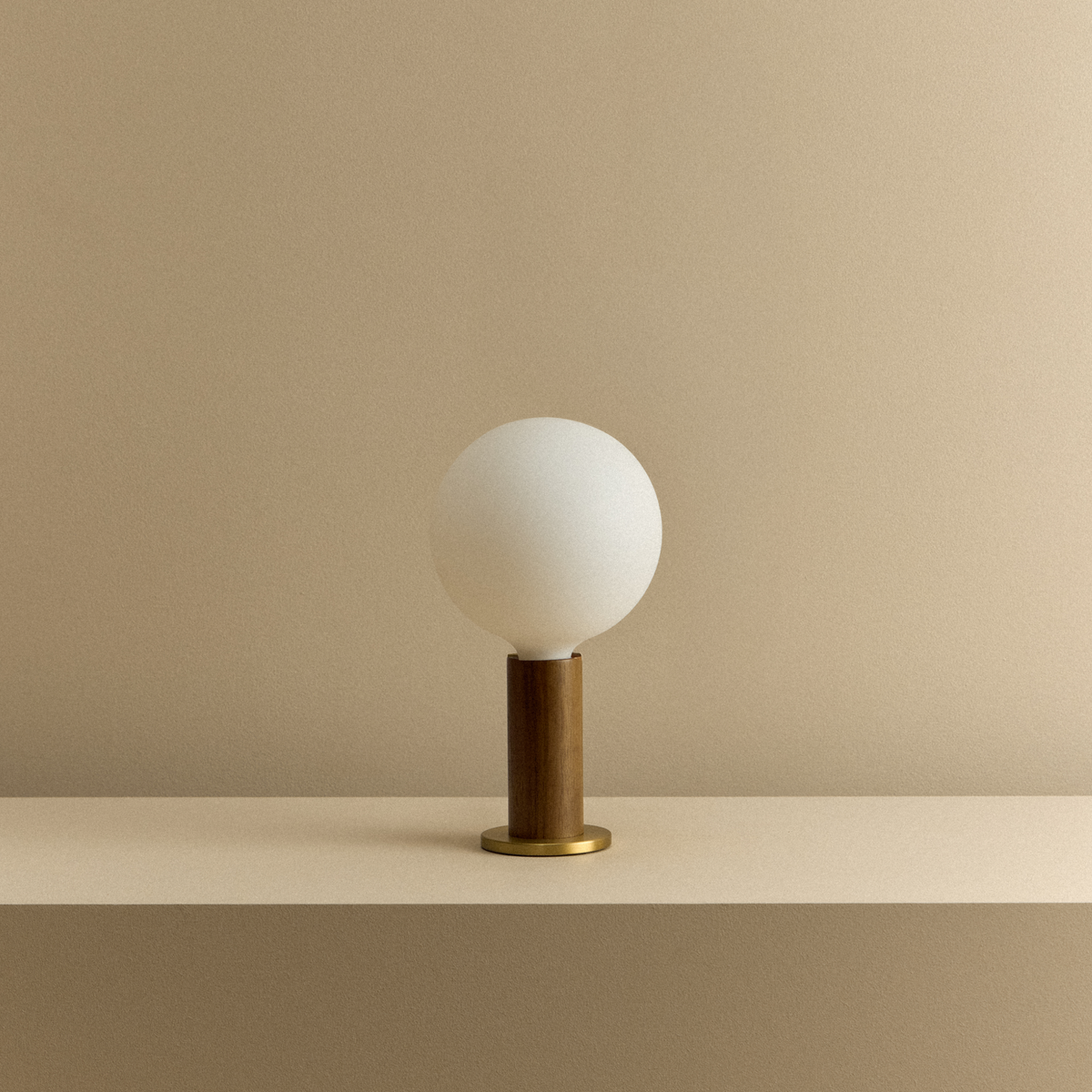 Tala Knuckle Table Lamp in Walnut + Sphere IV