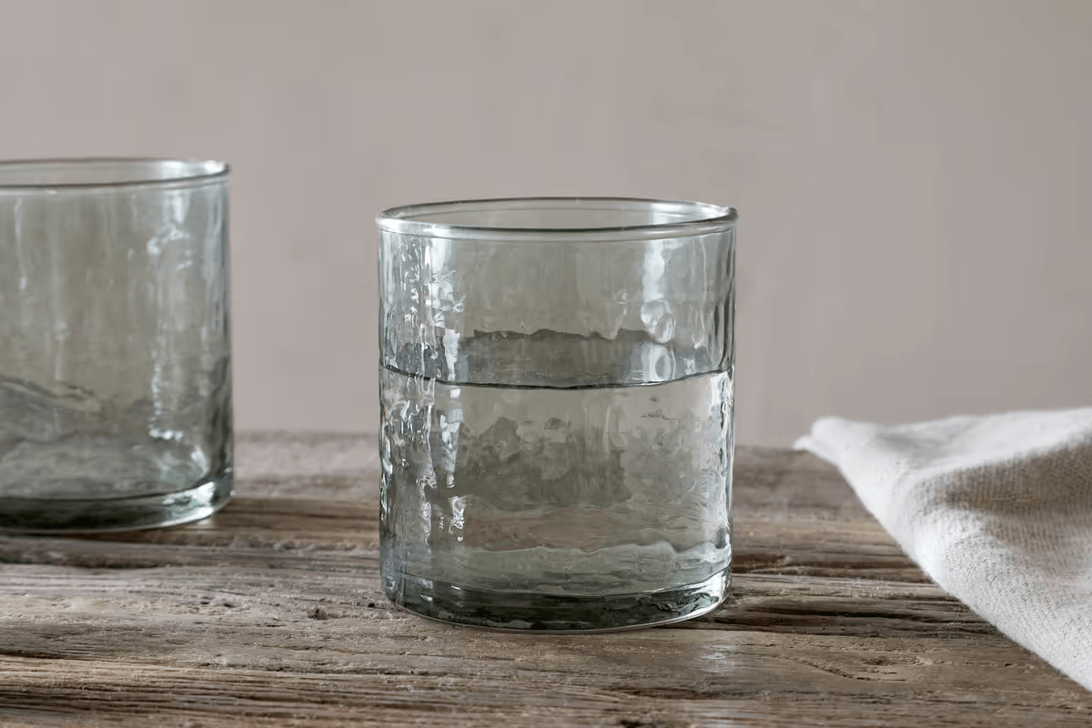 Nkuku - Yala Hammered Tumbler - Sage Green (Set of 4)