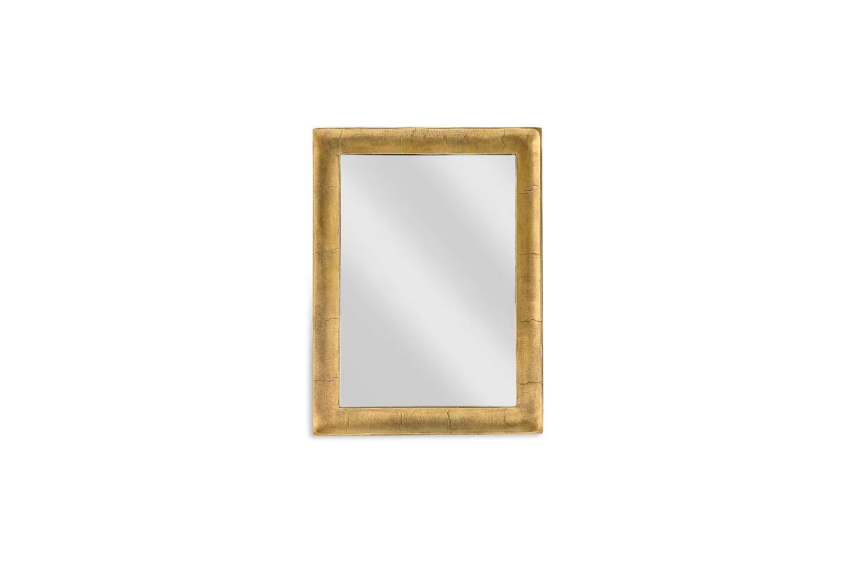 Nkuku - Yadur Rectangular Mirror - Antique Brass - Small