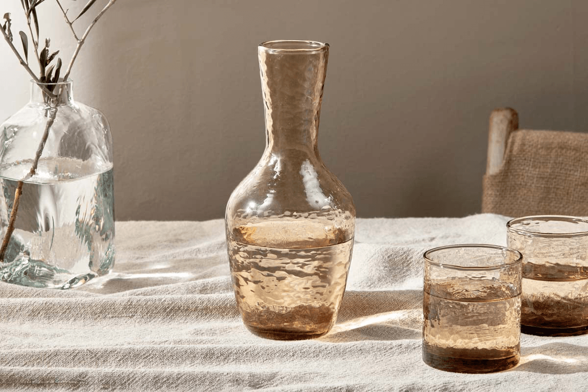 Nkuku - Yala Hammered Jug - Dusty Terracotta