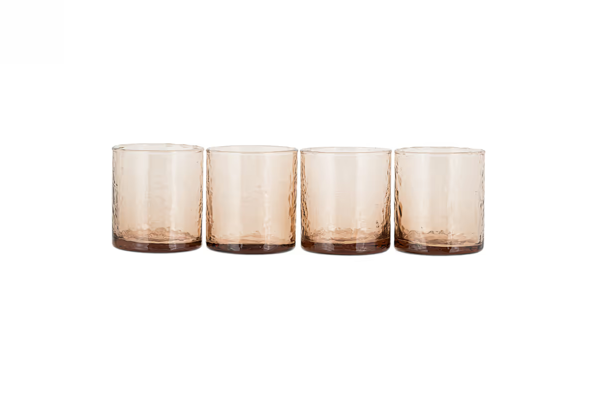 Nkuku - Yala Hammered Tumbler - Dusty Terracotta (Set of 4)