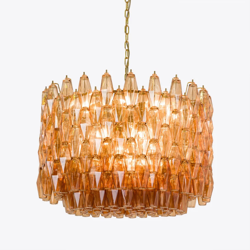 Pure White Lines Drum Sorrento Chandelier
