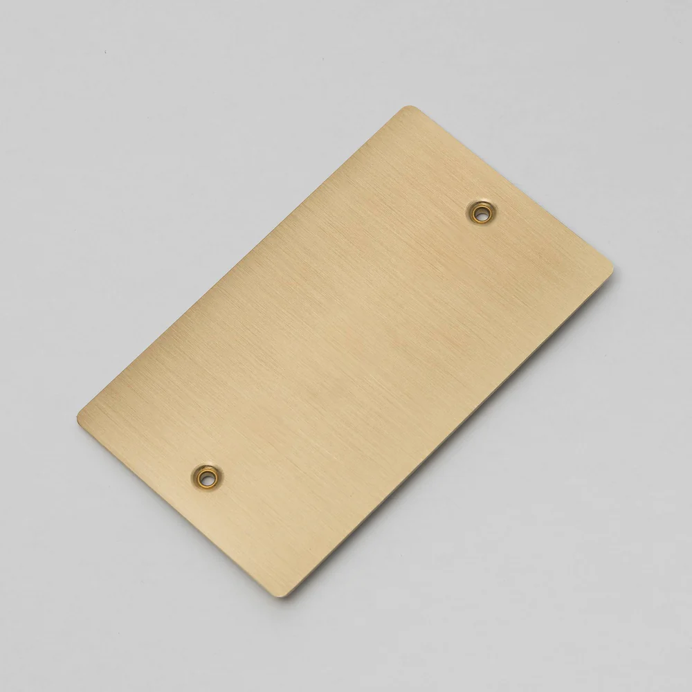 Buster & Punch - 2G Wall Plate Blank - Brass Finish