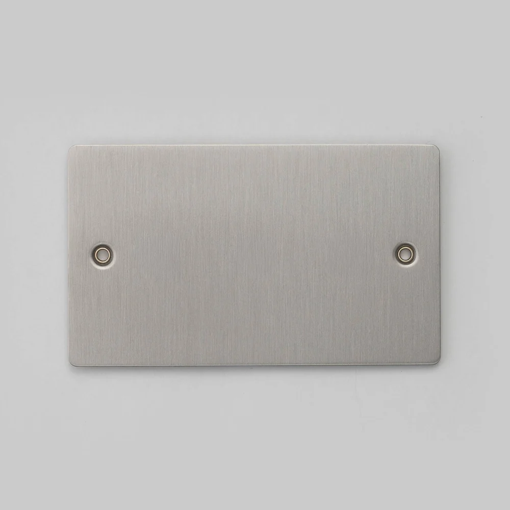 Buster & Punch - 2G Wall Plate Blank - Steel Finish