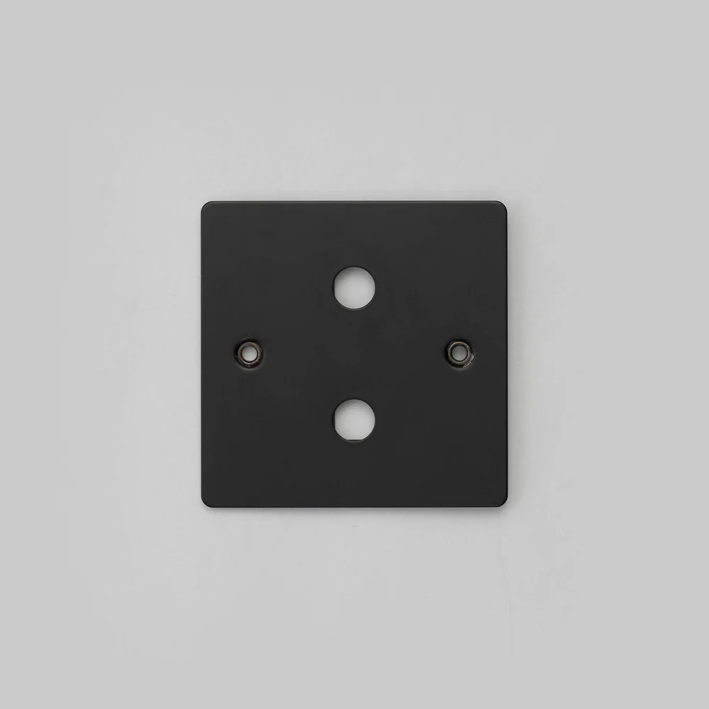 Buster & Punch - 1G Wall Plate For 2 Dimmers Only - Black Finish