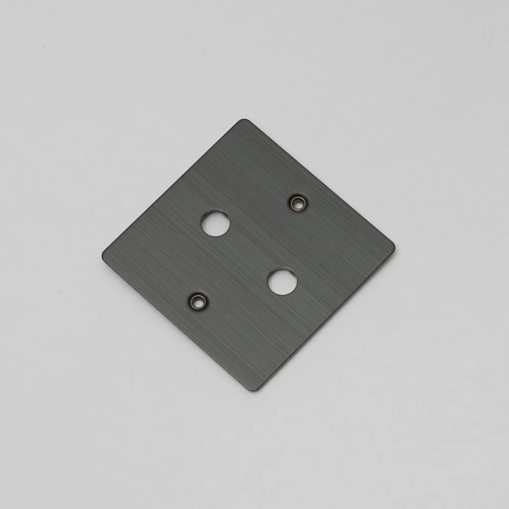 Buster & Punch - 1G Wall Plate For 2 Dimmers Only - Smoked Bronze Finish