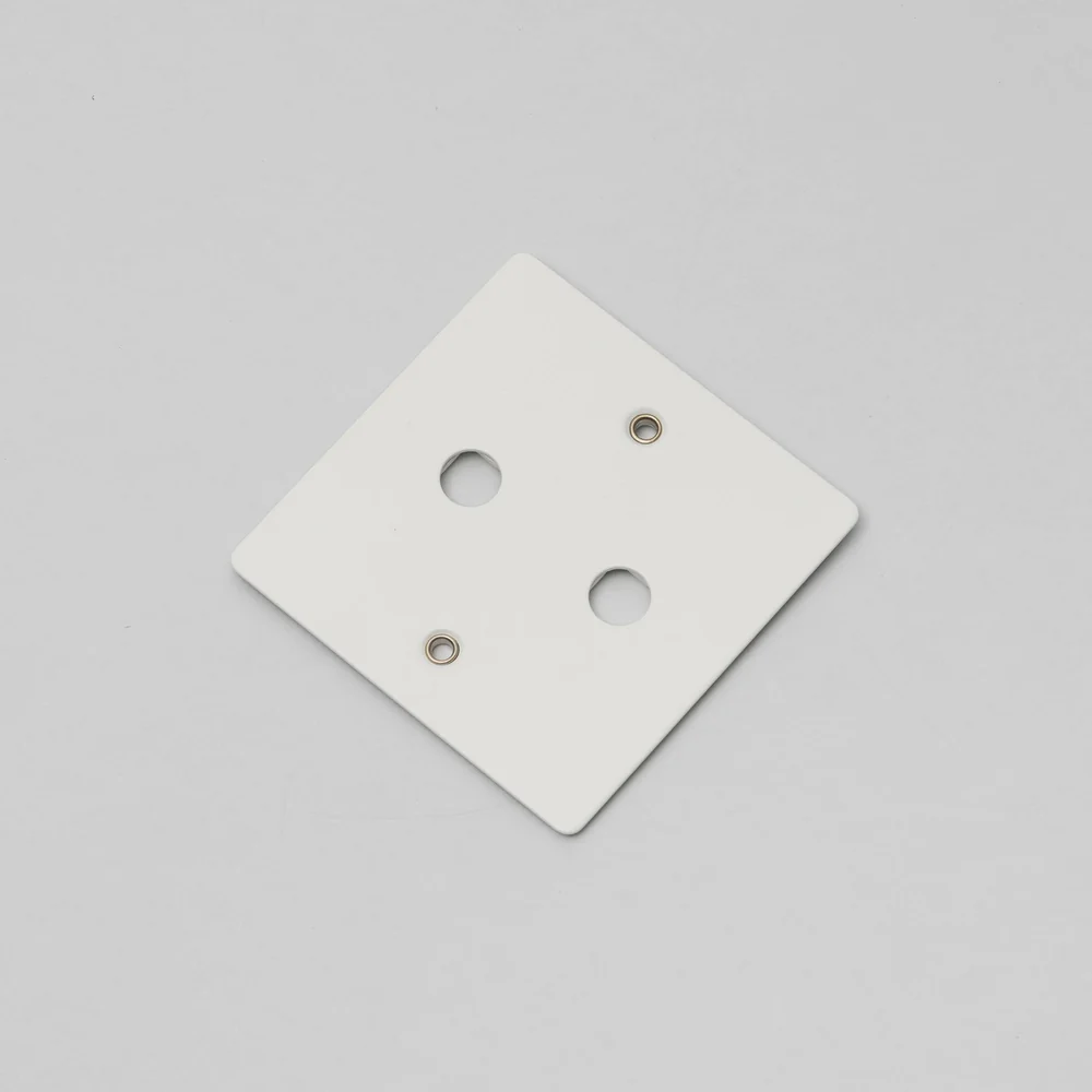 Buster & Punch - 1G Wall Plate For 2 Dimmers Only - White Finish